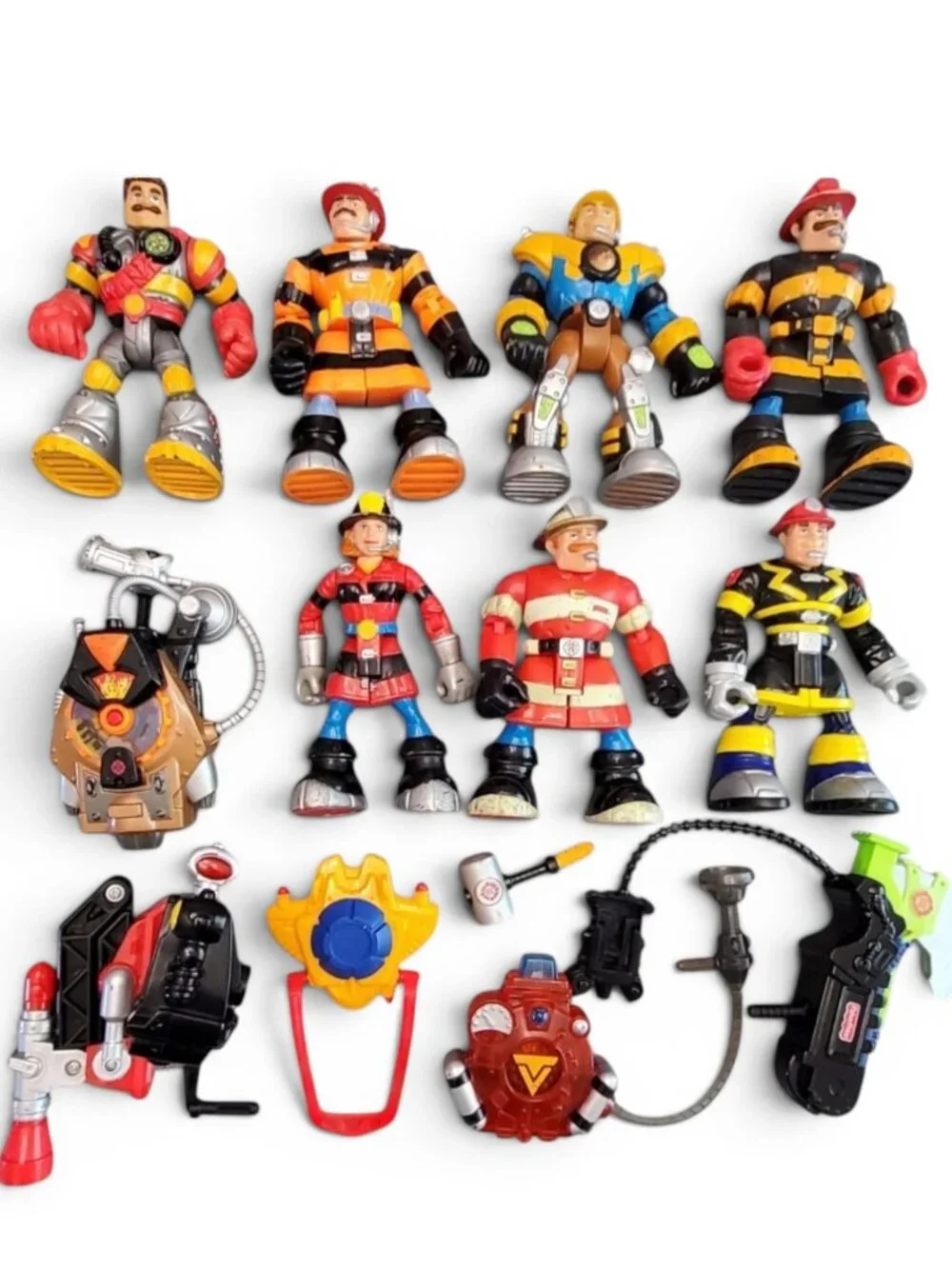 Lot 1: Fisher-Price Rescue Heroes Vintage Y2K Toy Action Figure 7 pc